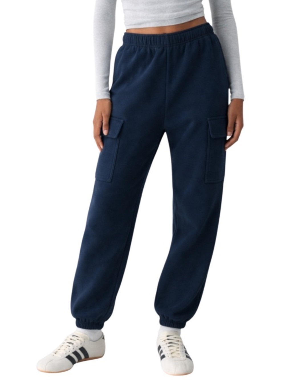 Tuff Athletics Cargo Joggers Navy Size Large